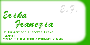 erika franczia business card